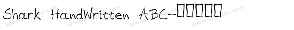 Shark HandWritten ABC字体转换